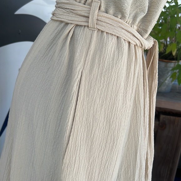 Calvin Kline NWOT Flowy Long sleeve button up Midi dress has pockets V-neck sz 8 - Picture 4 of 7